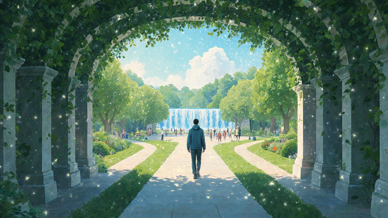 Пешеходная аллея в Кисловодске в июне: чистый воздух и тихие сады без толп.